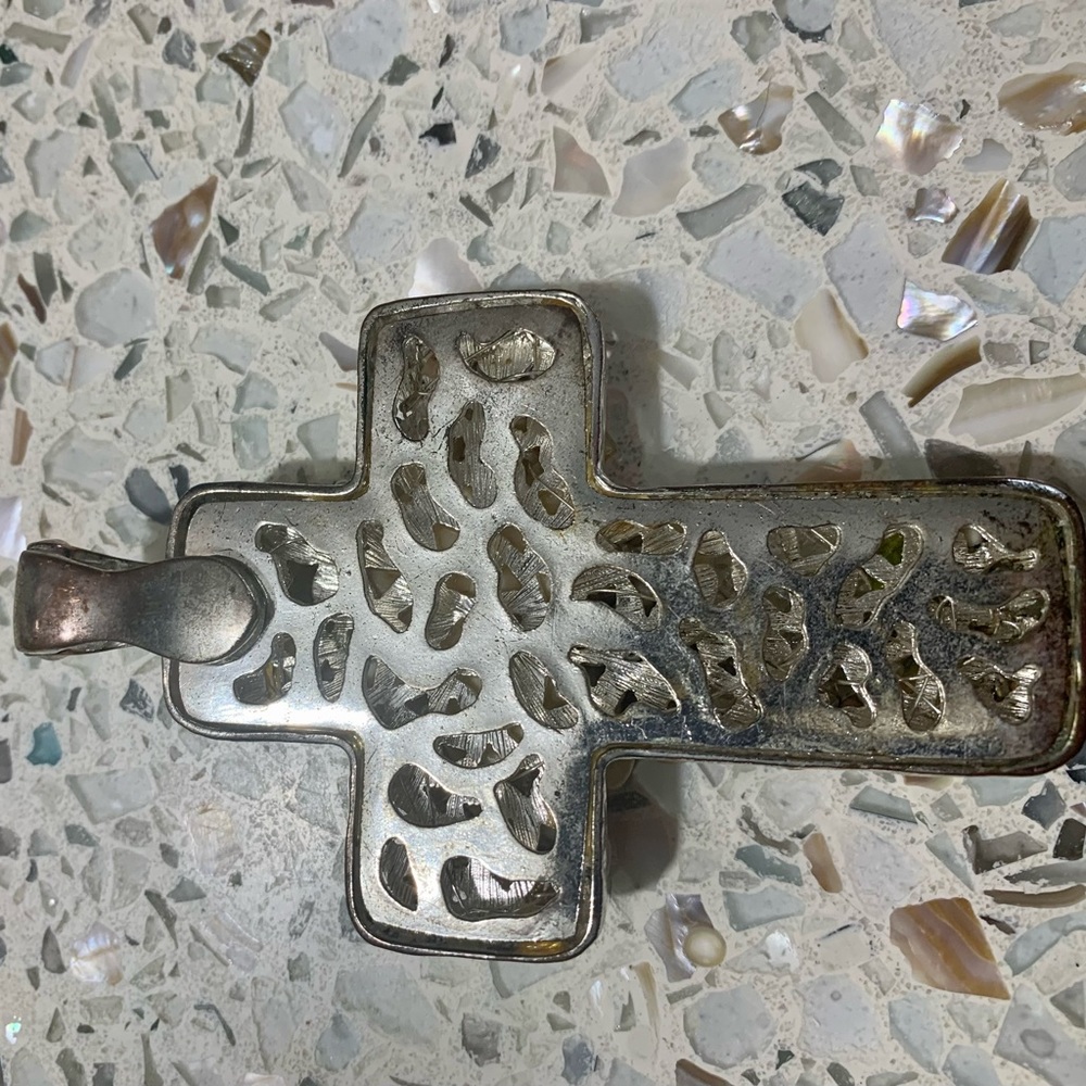 Encrusted Cross Pendant - Picture 4 of 5